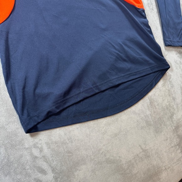 Antigua Chicago Bears Mens Small Quarter Zip Pullover Navy Blue Orange NFL - Picture 6 of 11